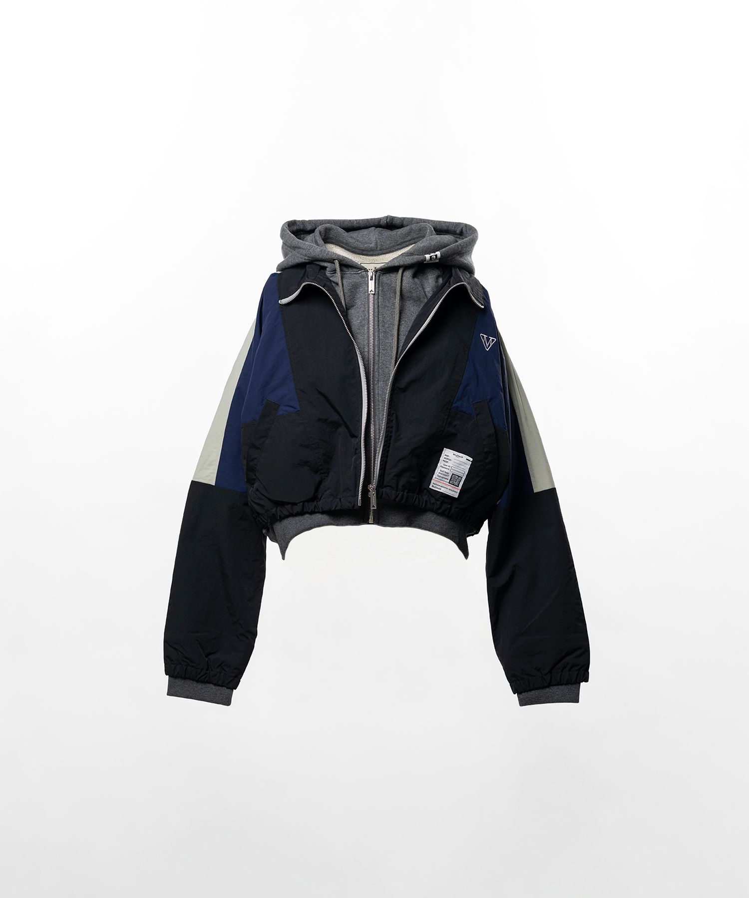 Layered Nylon Zip up Jacket