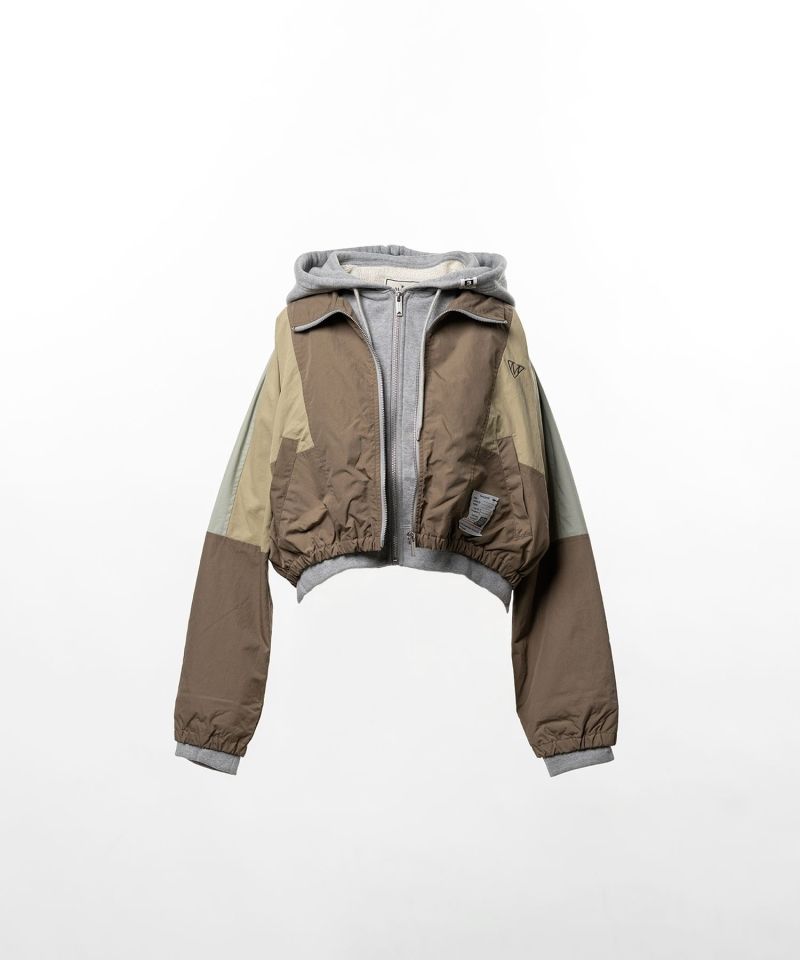 Layered Nylon Zip up Jacket