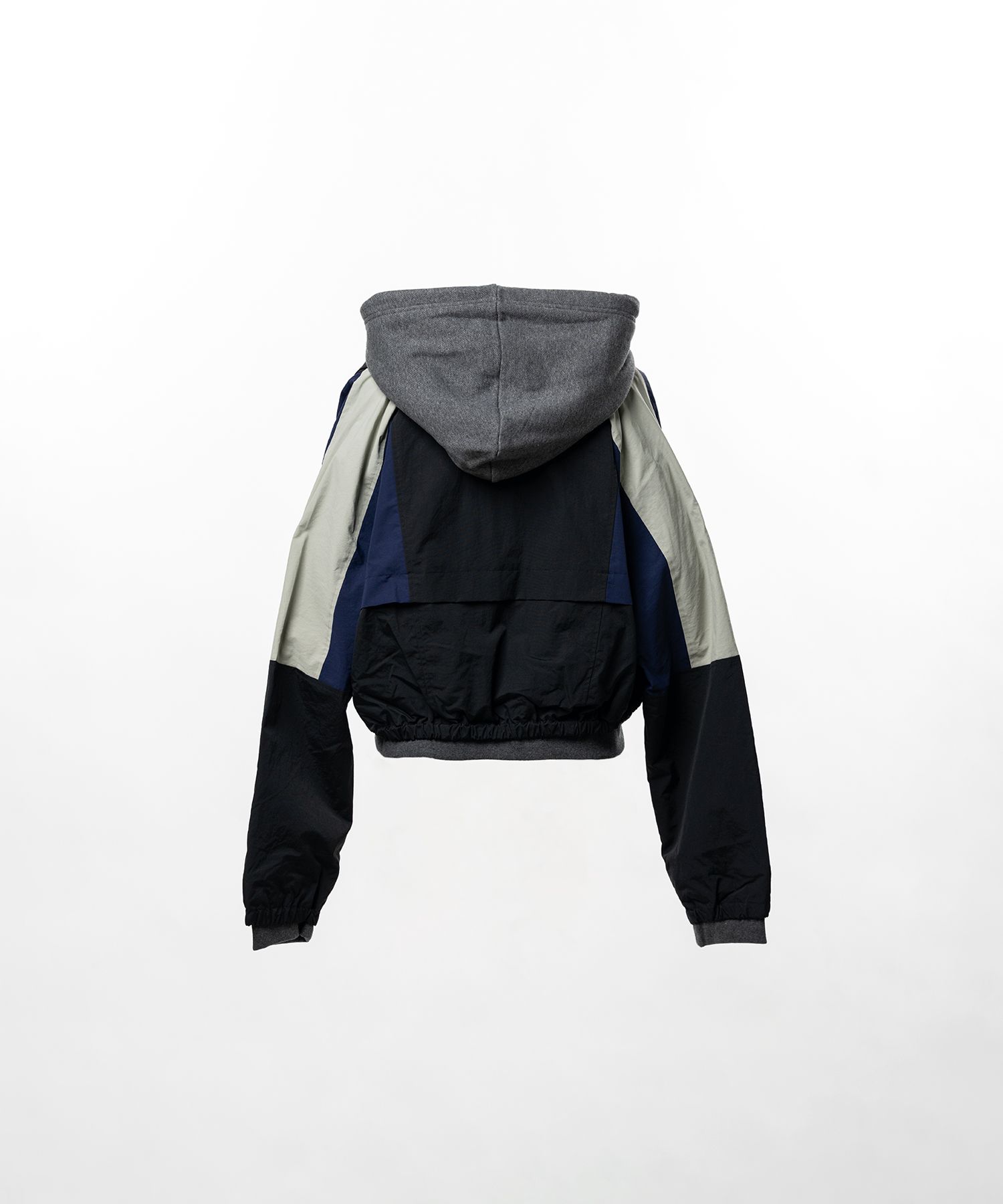 Layered Nylon Zip up Jacket