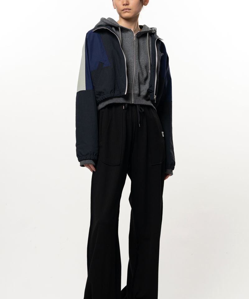 Layered Nylon Zip up Jacket