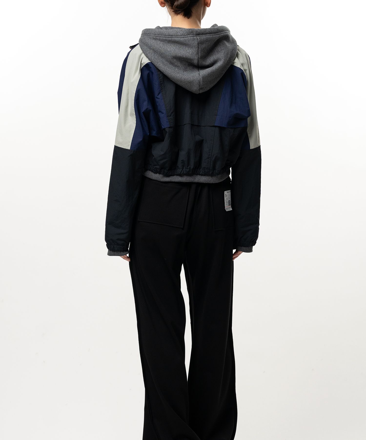Layered Nylon Zip up Jacket