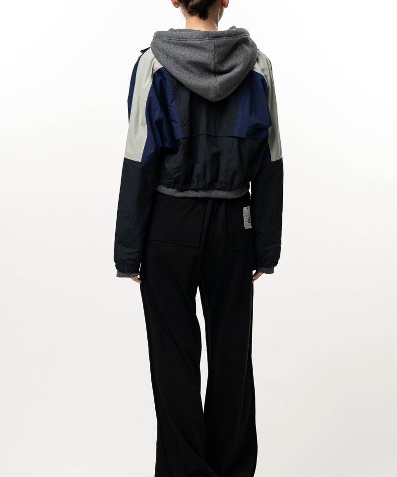 Layered Nylon Zip up Jacket