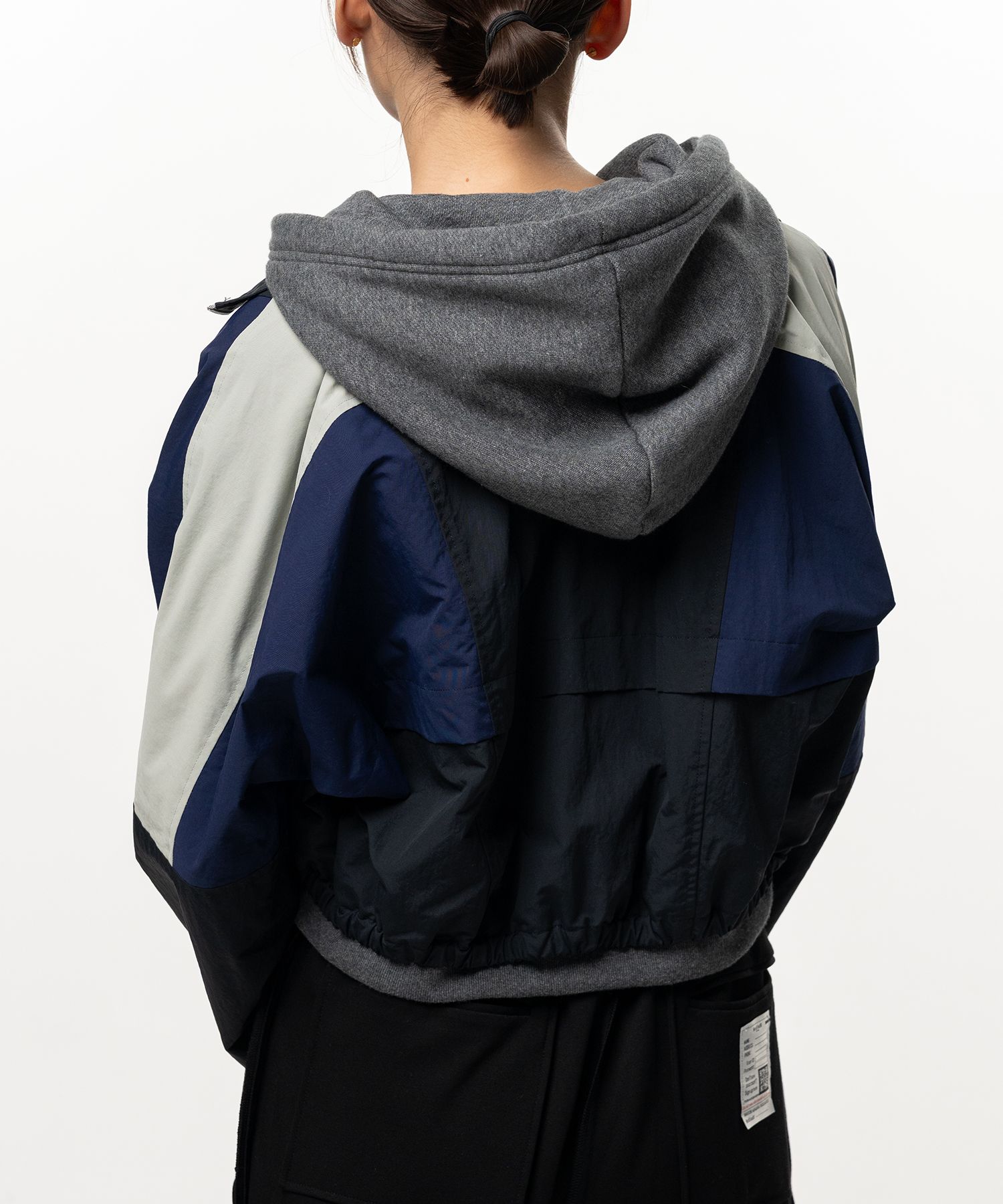 Layered Nylon Zip up Jacket