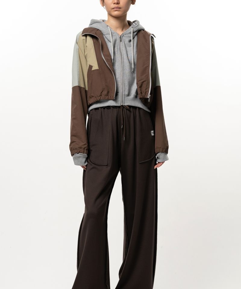 Layered Nylon Zip up Jacket