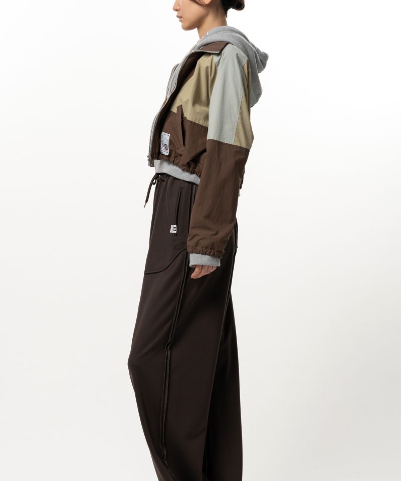 Layered Nylon Zip up Jacket