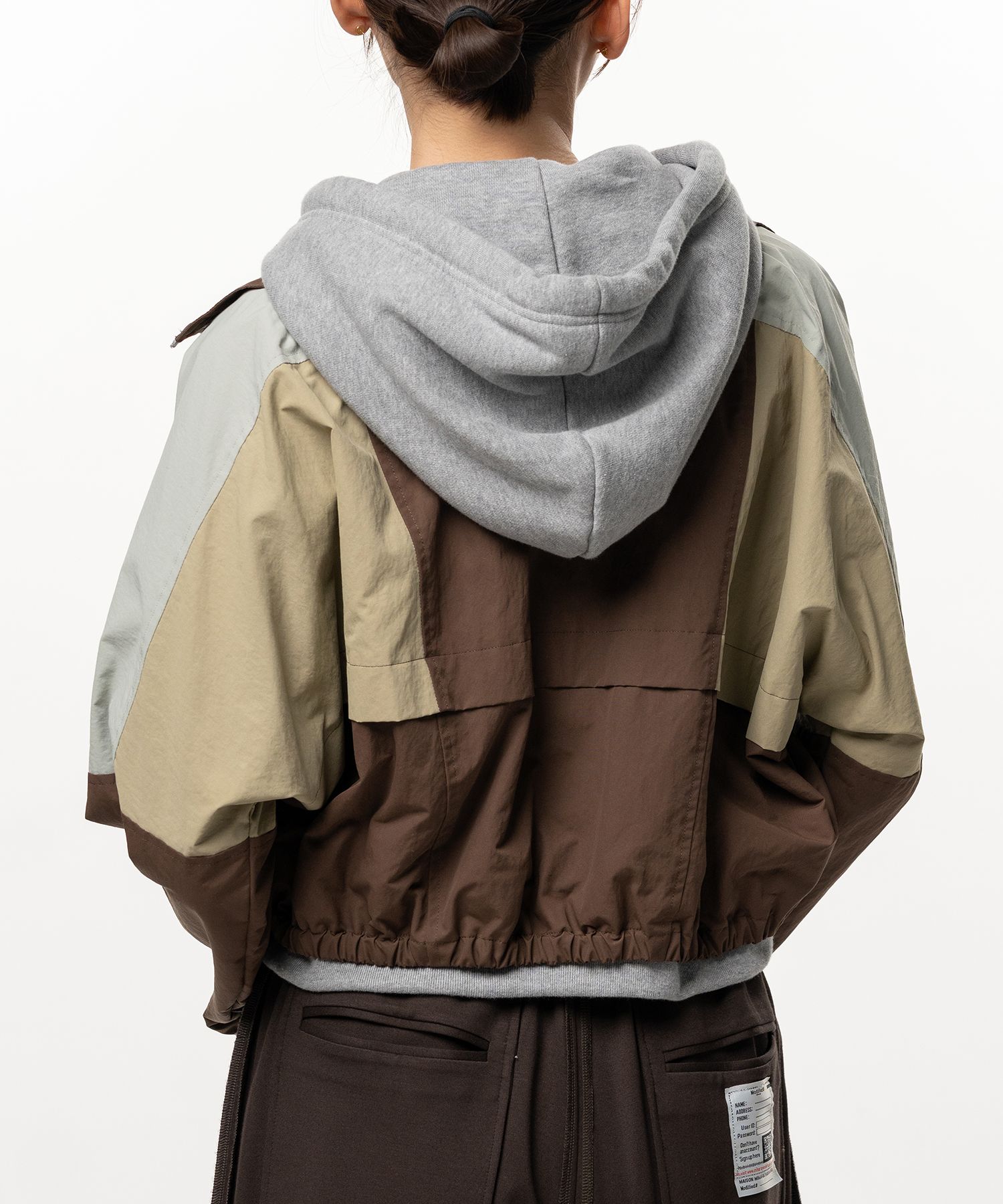Layered Nylon Zip up Jacket