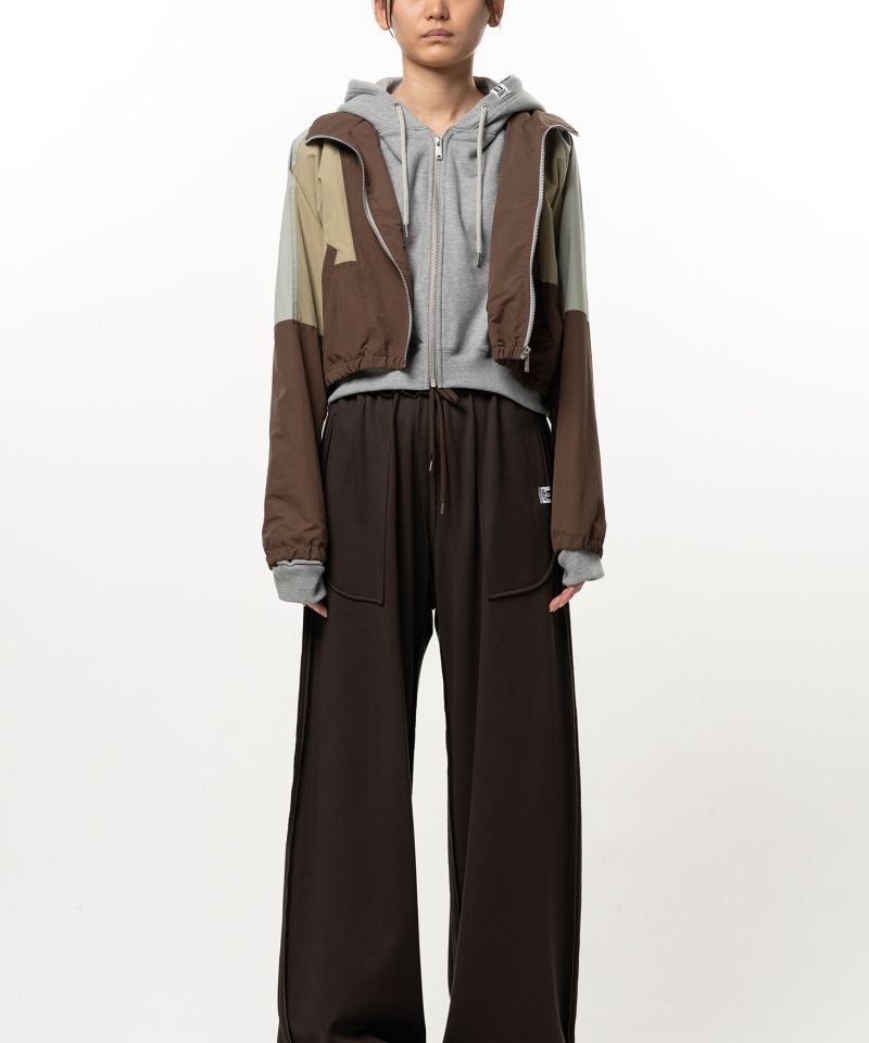 Layered Nylon Zip up Jacket