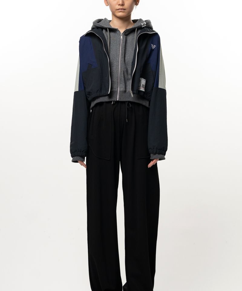 Layered Nylon Zip up Jacket