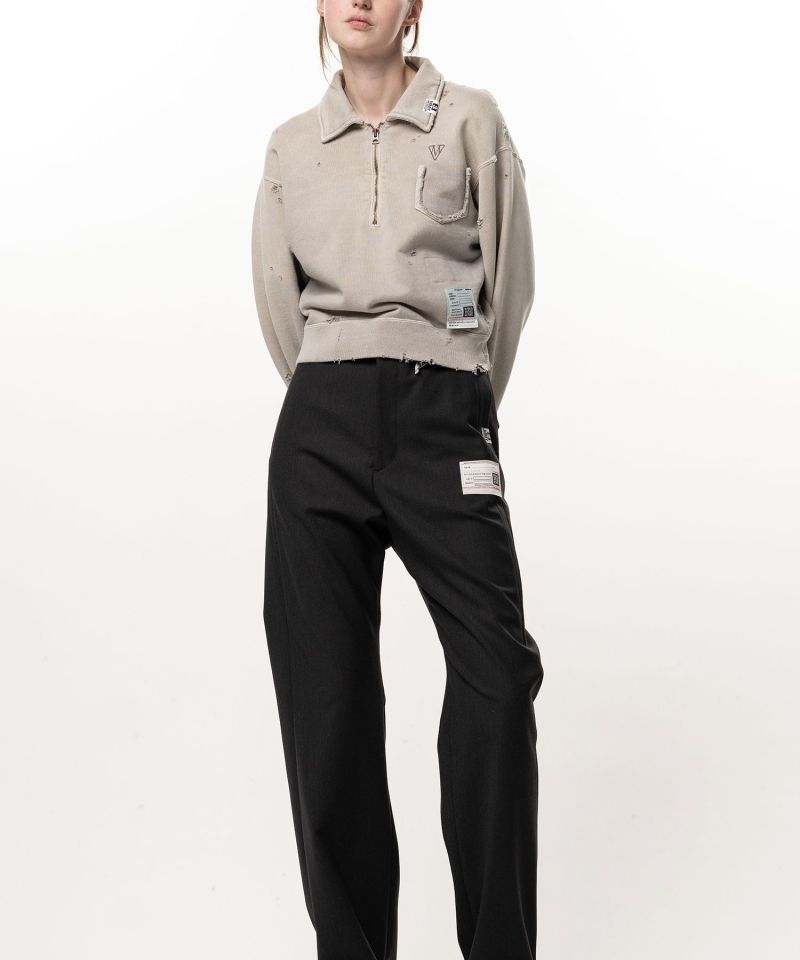 Sun Faded Like Cropped Collared Sweatshirt