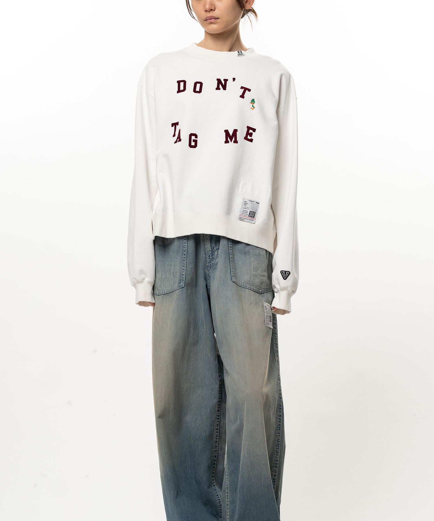 Don't Tag Me. Flocky Printed Sweatshirt