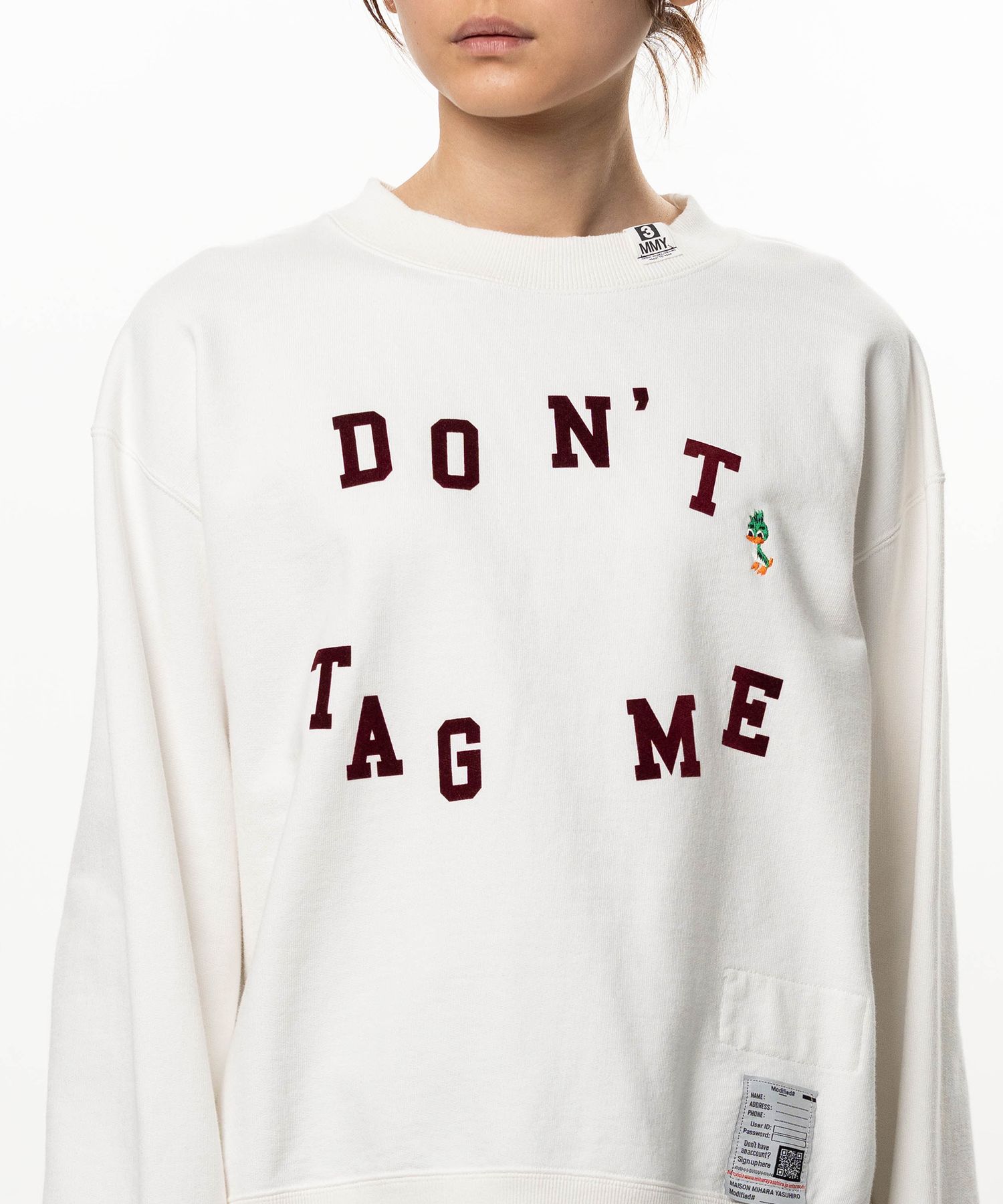 Don't Tag Me. Flocky Printed Sweatshirt