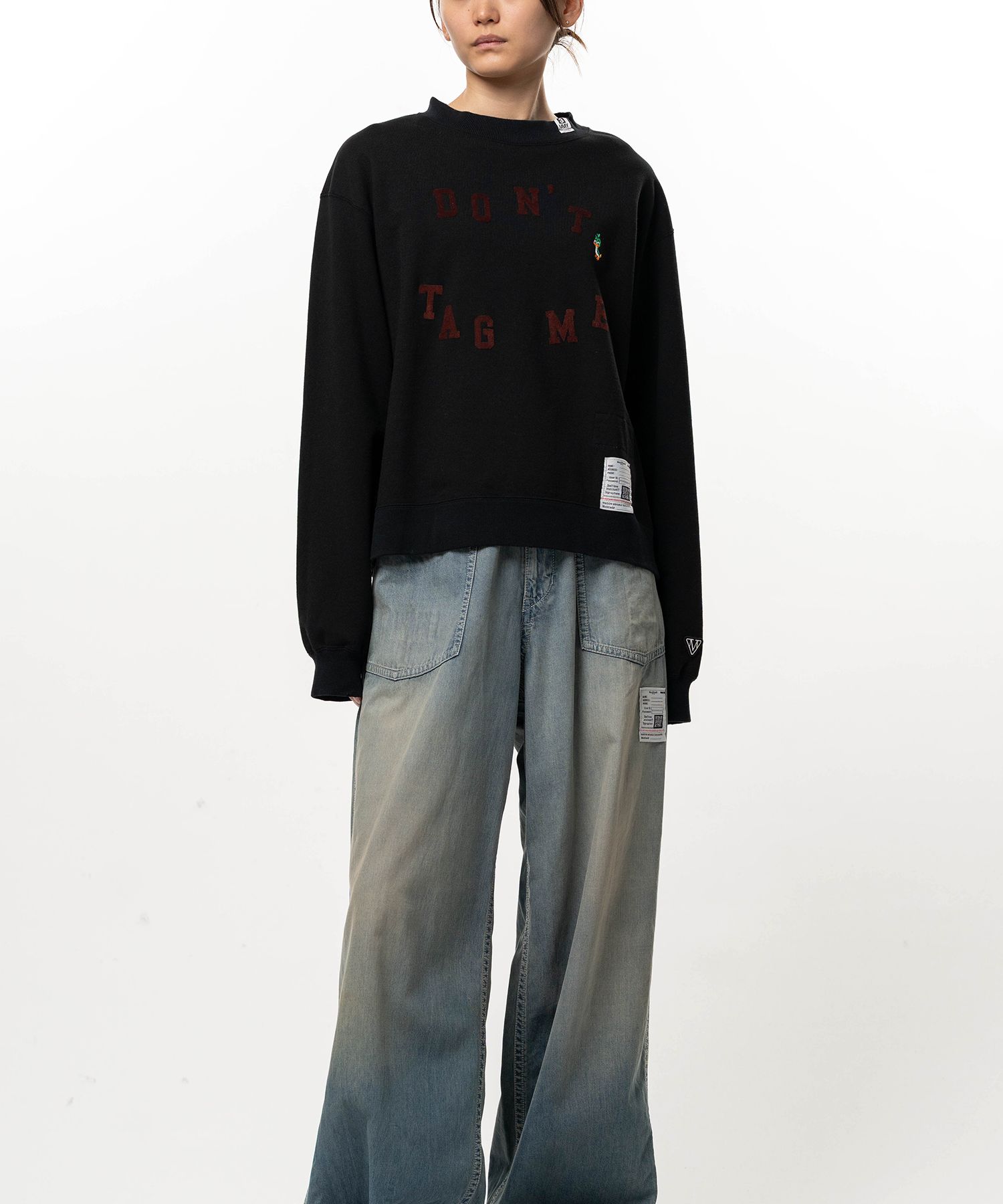 Don't Tag Me. Flocky Printed Sweatshirt
