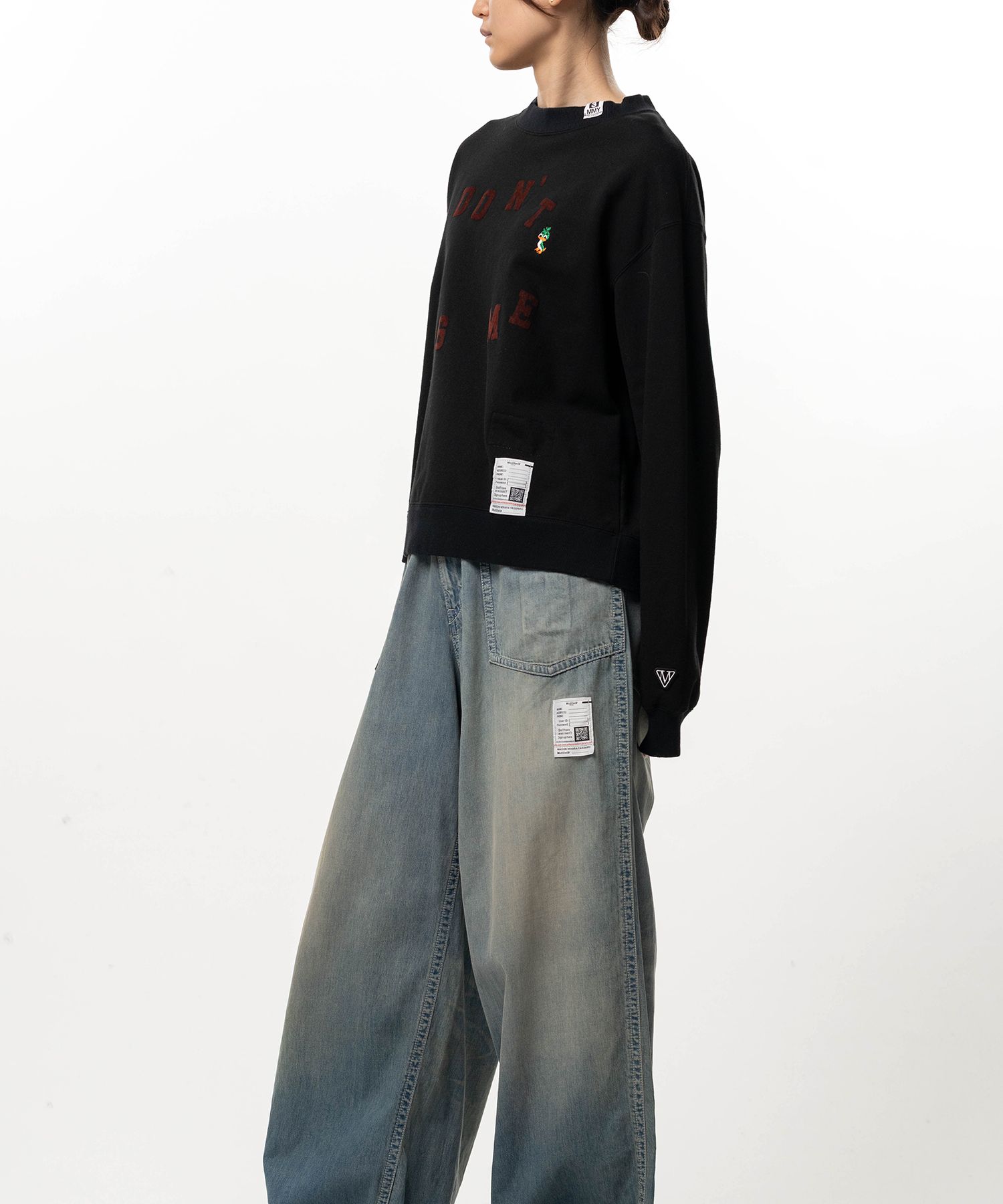 Don't Tag Me. Flocky Printed Sweatshirt