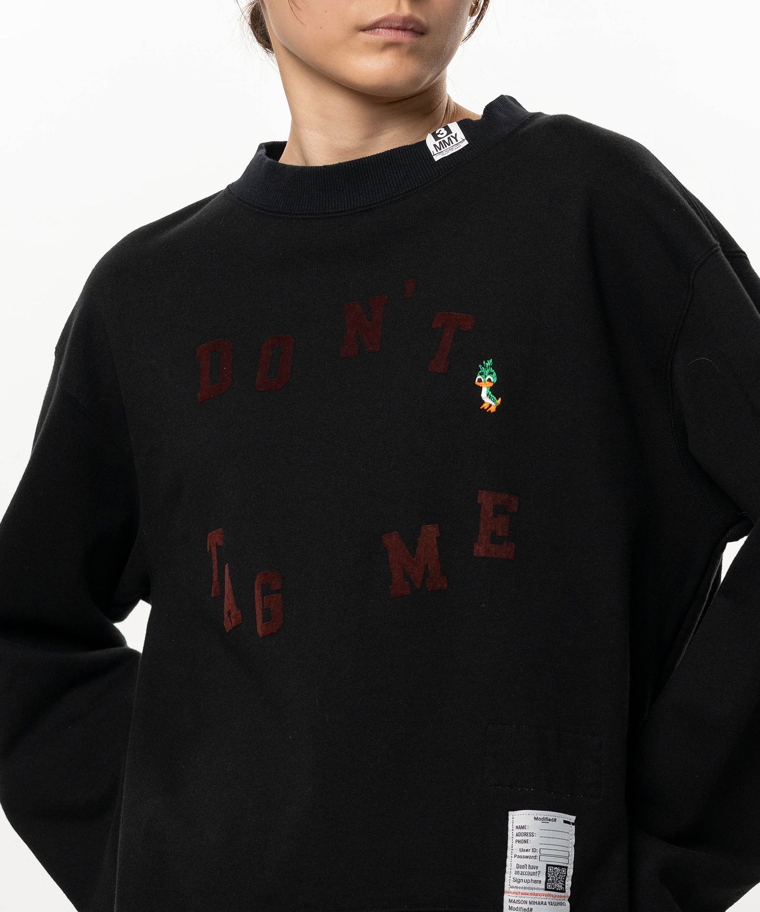 Don't Tag Me. Flocky Printed Sweatshirt
