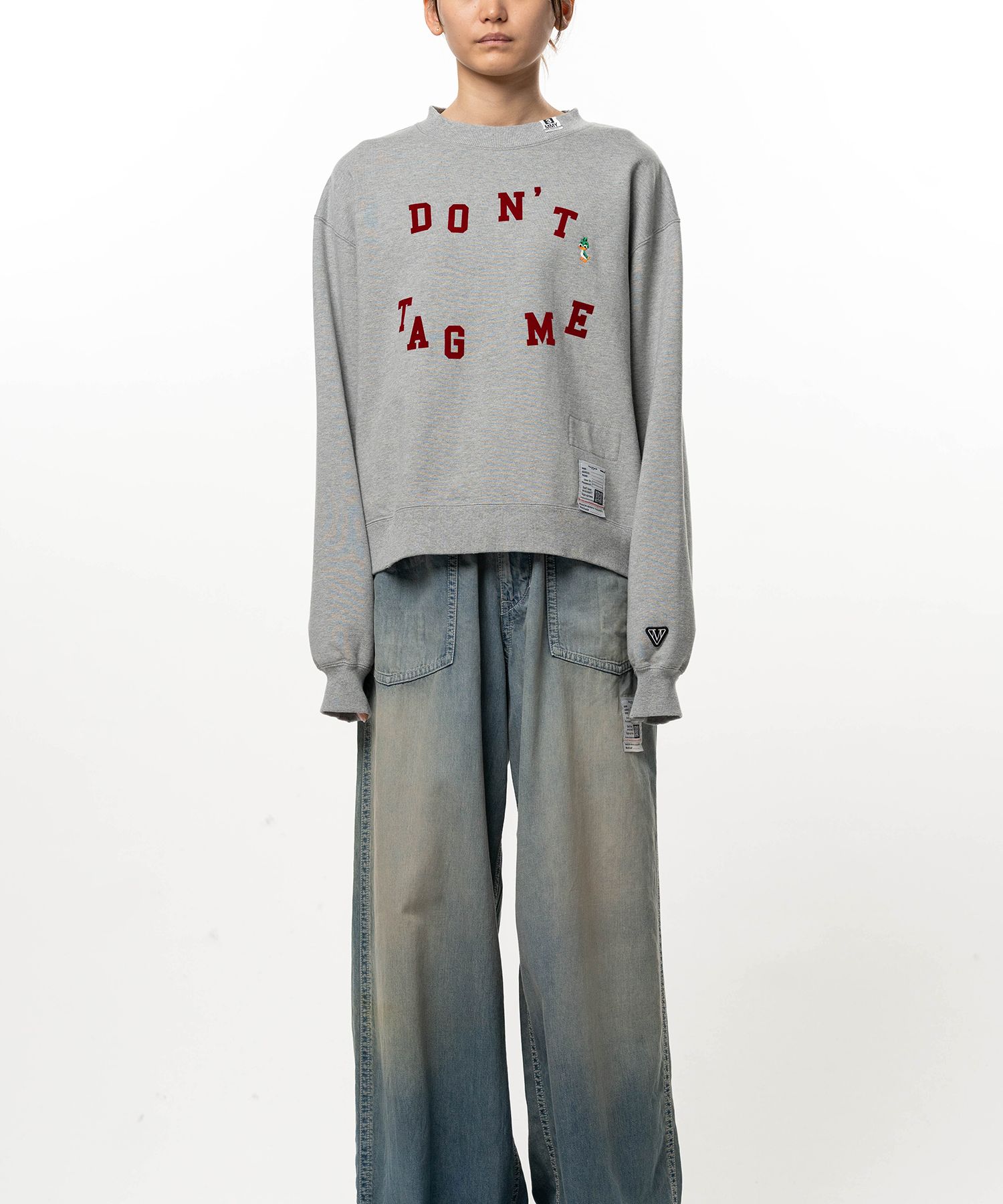 Don't Tag Me. Flocky Printed Sweatshirt