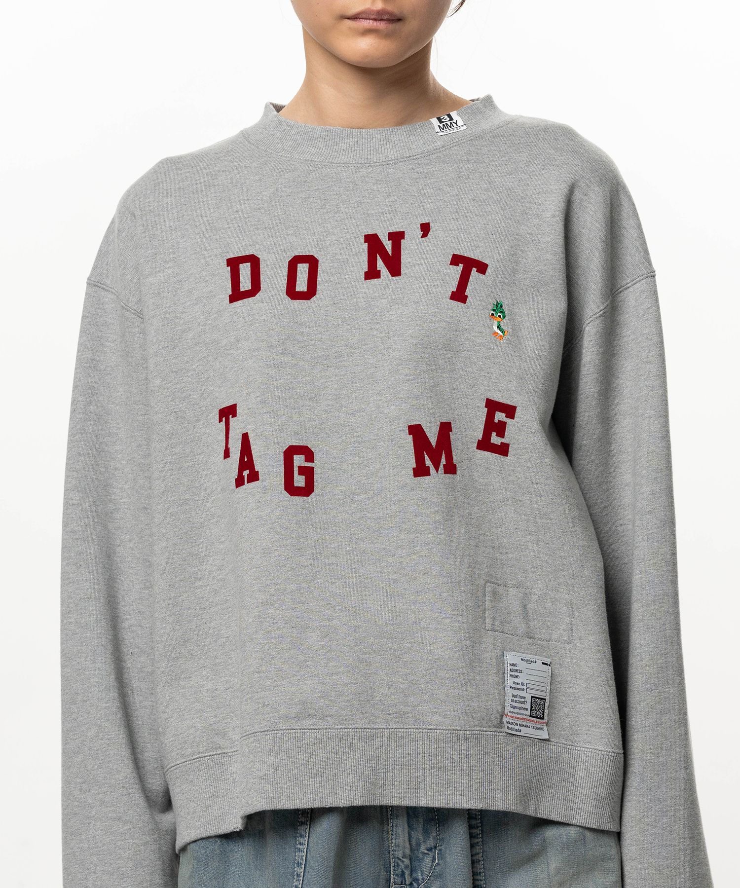 Don't Tag Me. Flocky Printed Sweatshirt