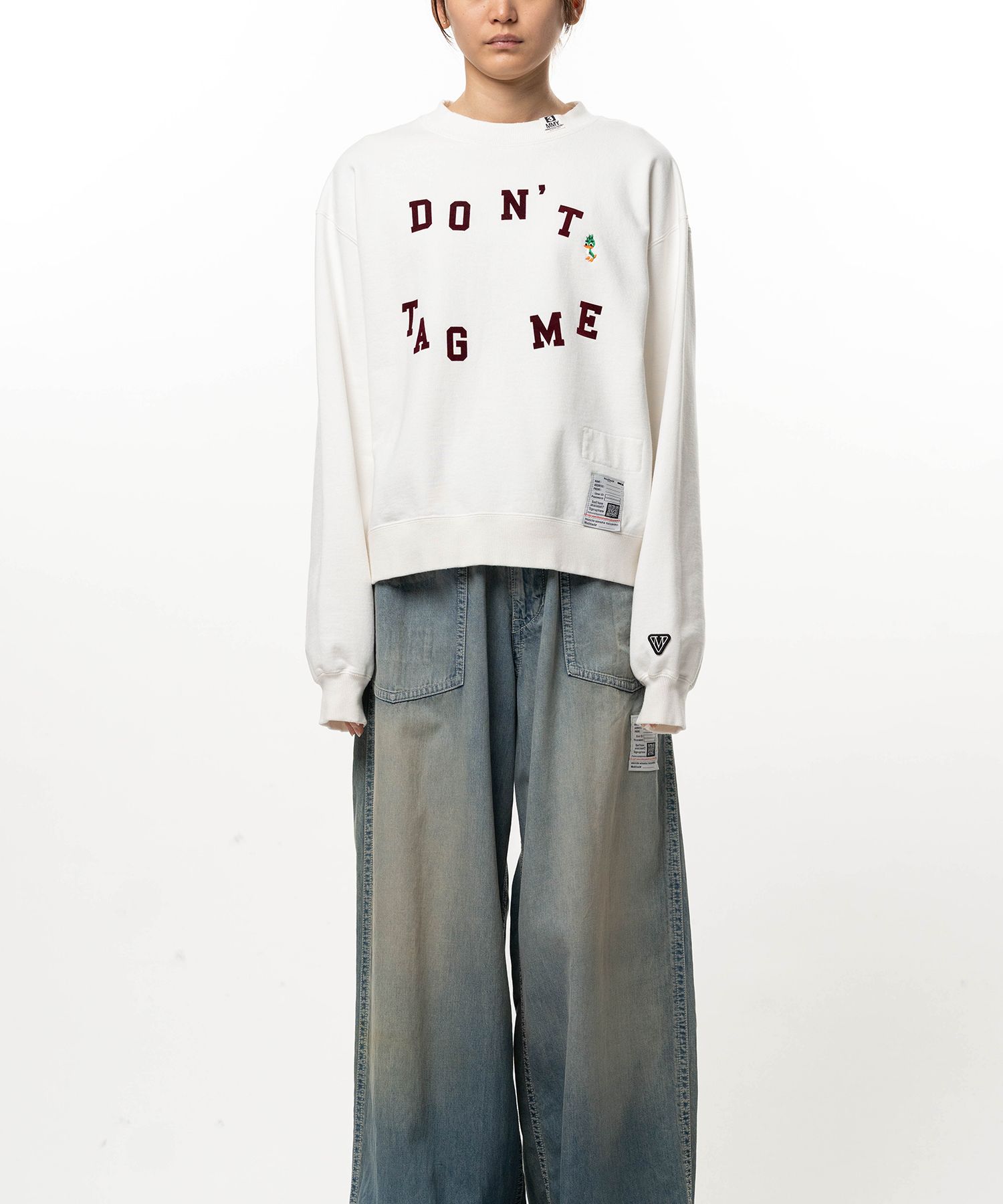 Don't Tag Me. Flocky Printed Sweatshirt