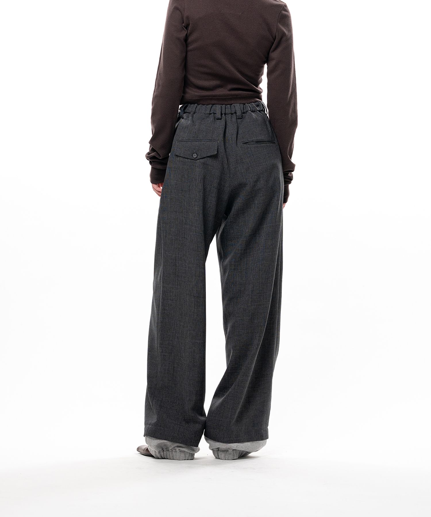 Mix Layered Houndstooth Pants