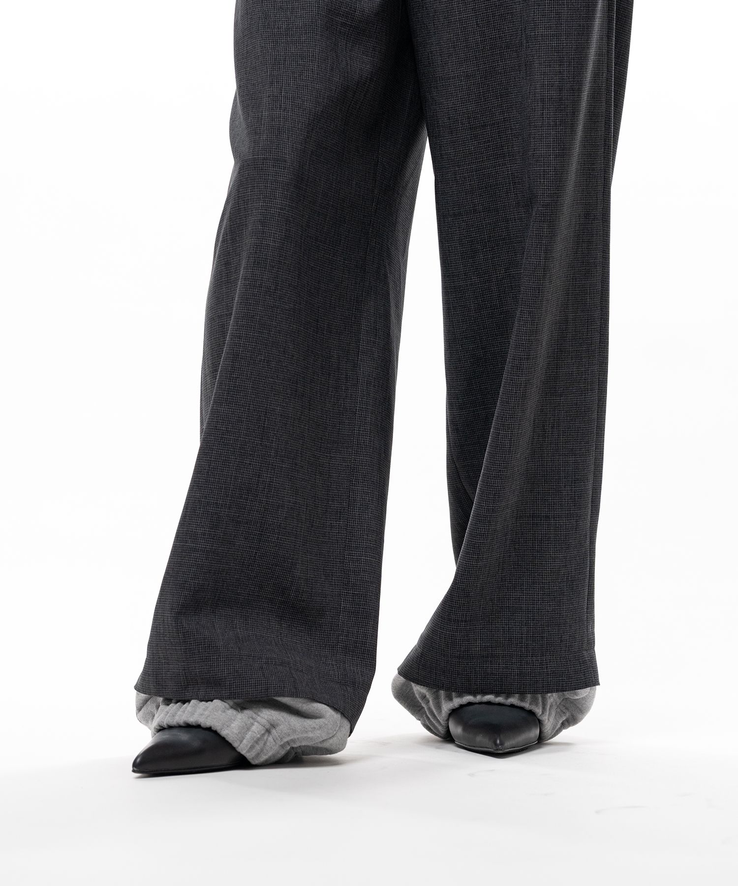 Mix Layered Houndstooth Pants