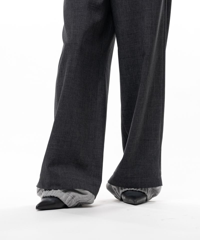 Mix Layered Houndstooth Pants
