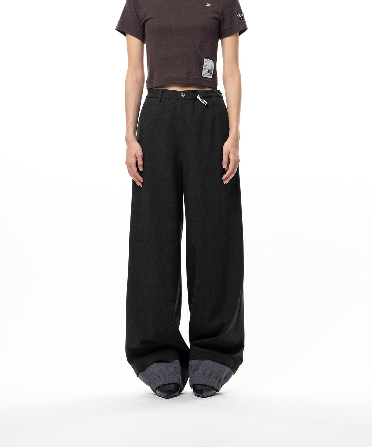 Mix Layered Houndstooth Pants