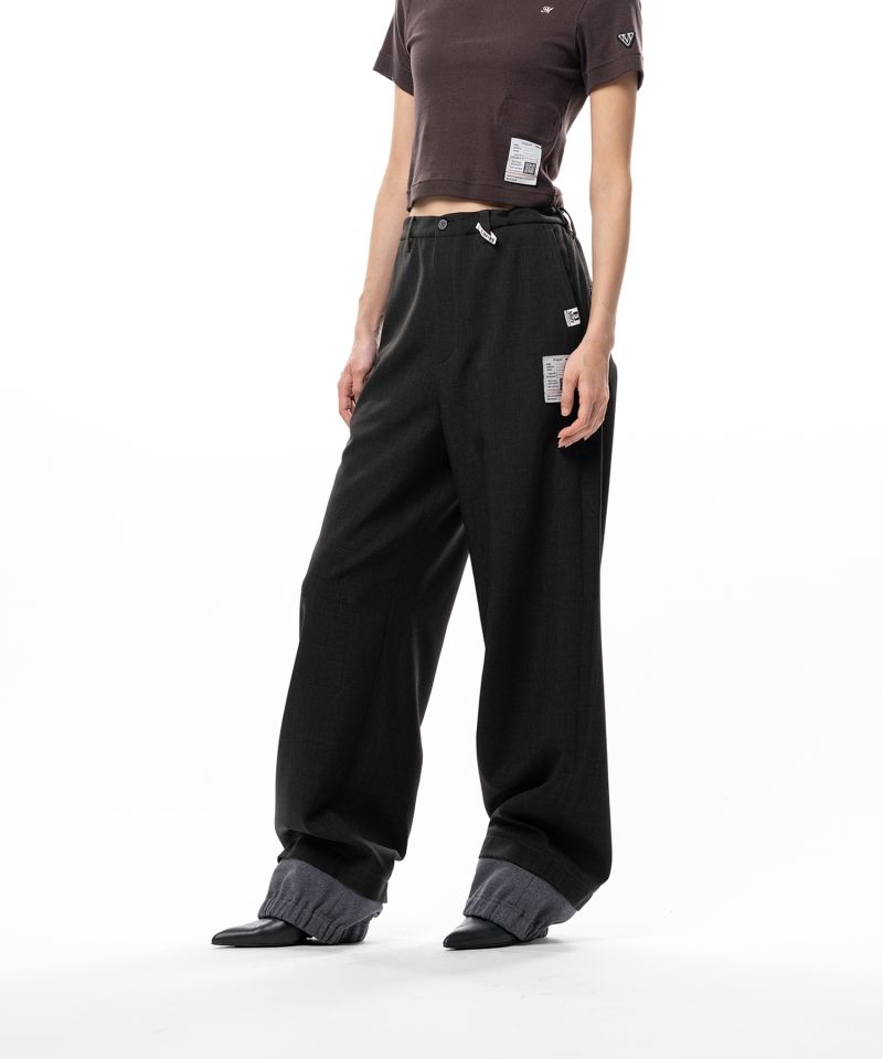 Mix Layered Houndstooth Pants