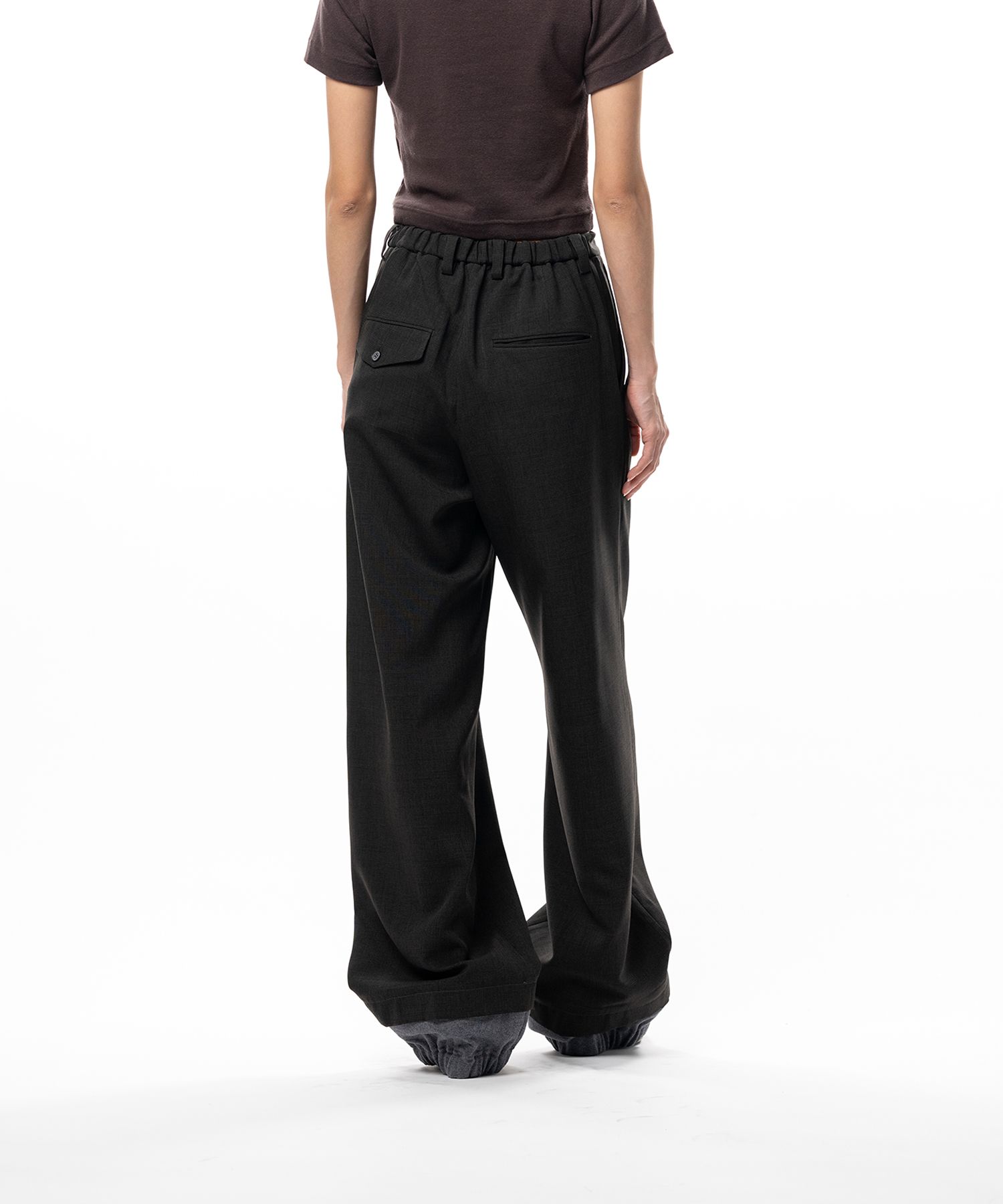 Mix Layered Houndstooth Pants
