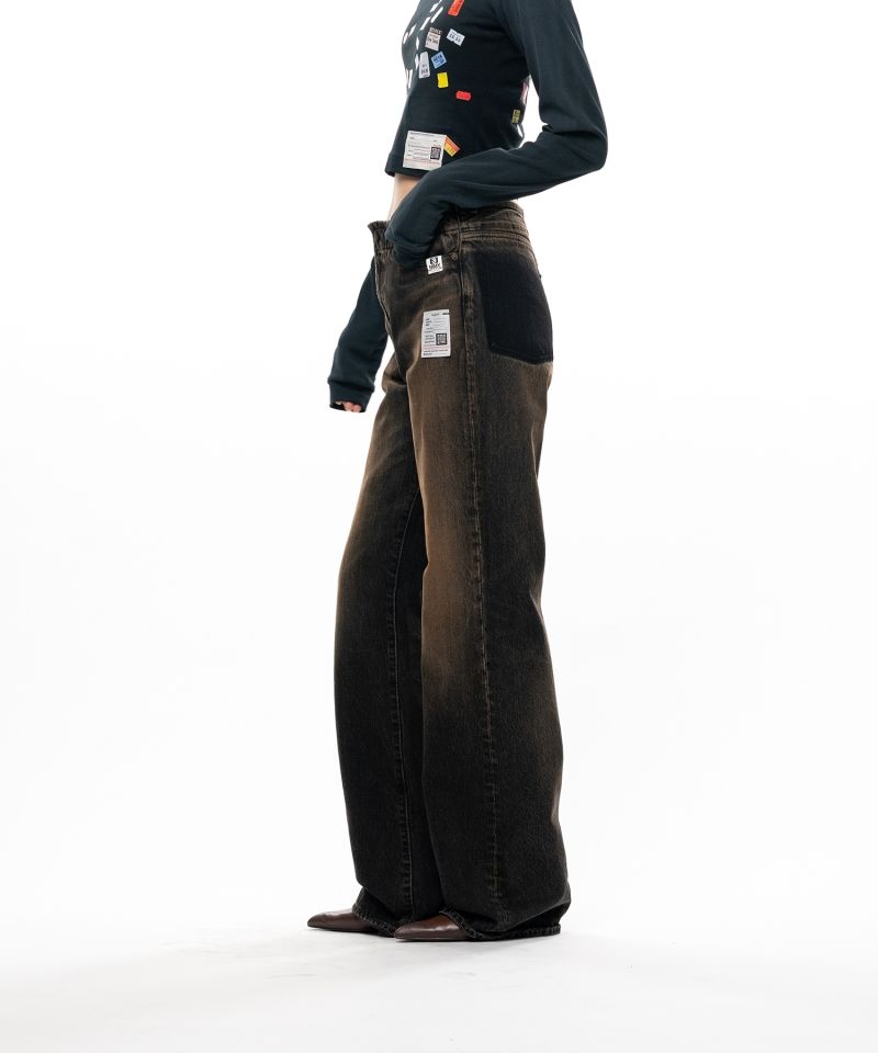 Waist Hem Denim Pants
