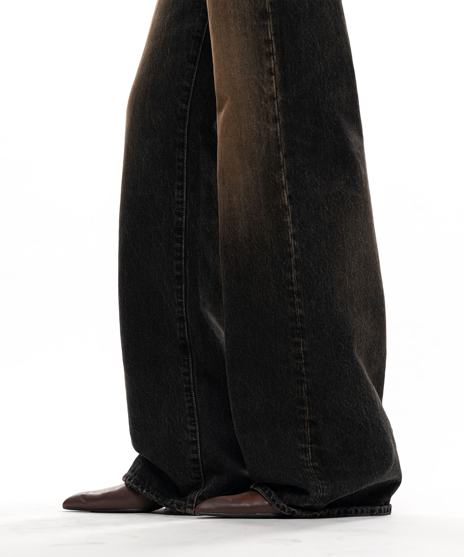 Waist Hem Denim Pants