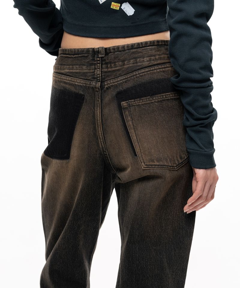Waist Hem Denim Pants