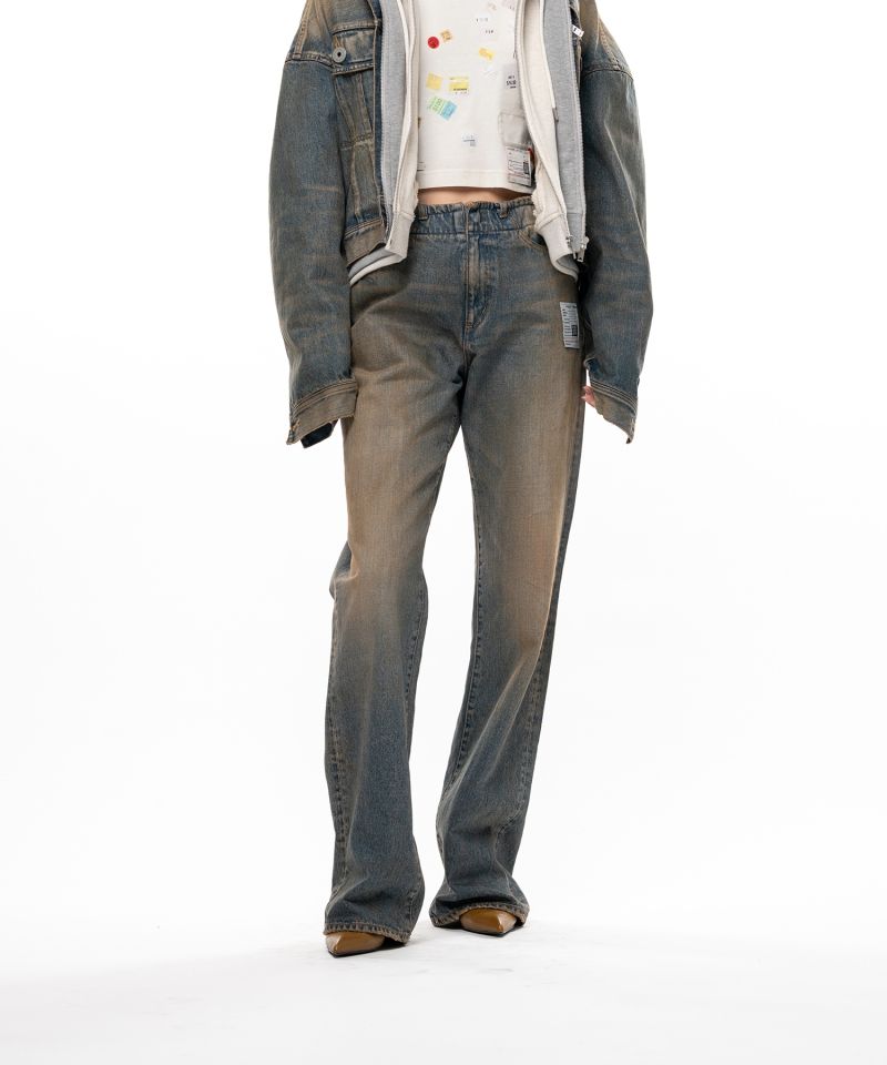 Waist Hem Denim Pants