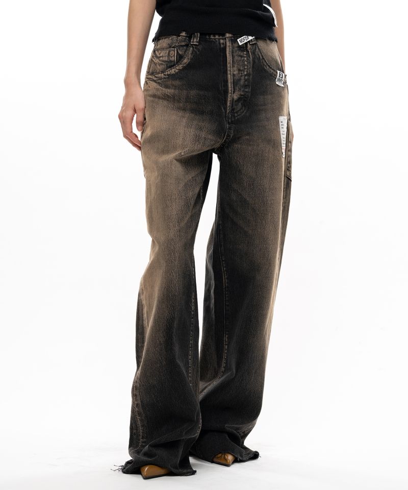 Amateur Sewn Like Wide Denim Pants