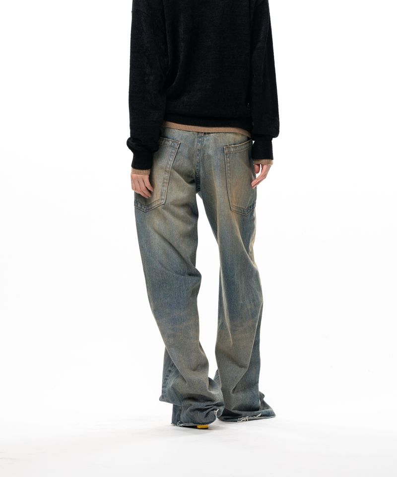 Amateur Sewn Like Wide Denim Pants