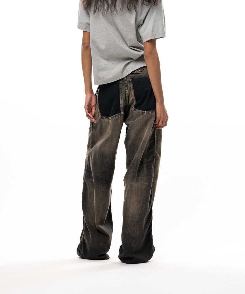 Cut-Out Pocket Denim Pants