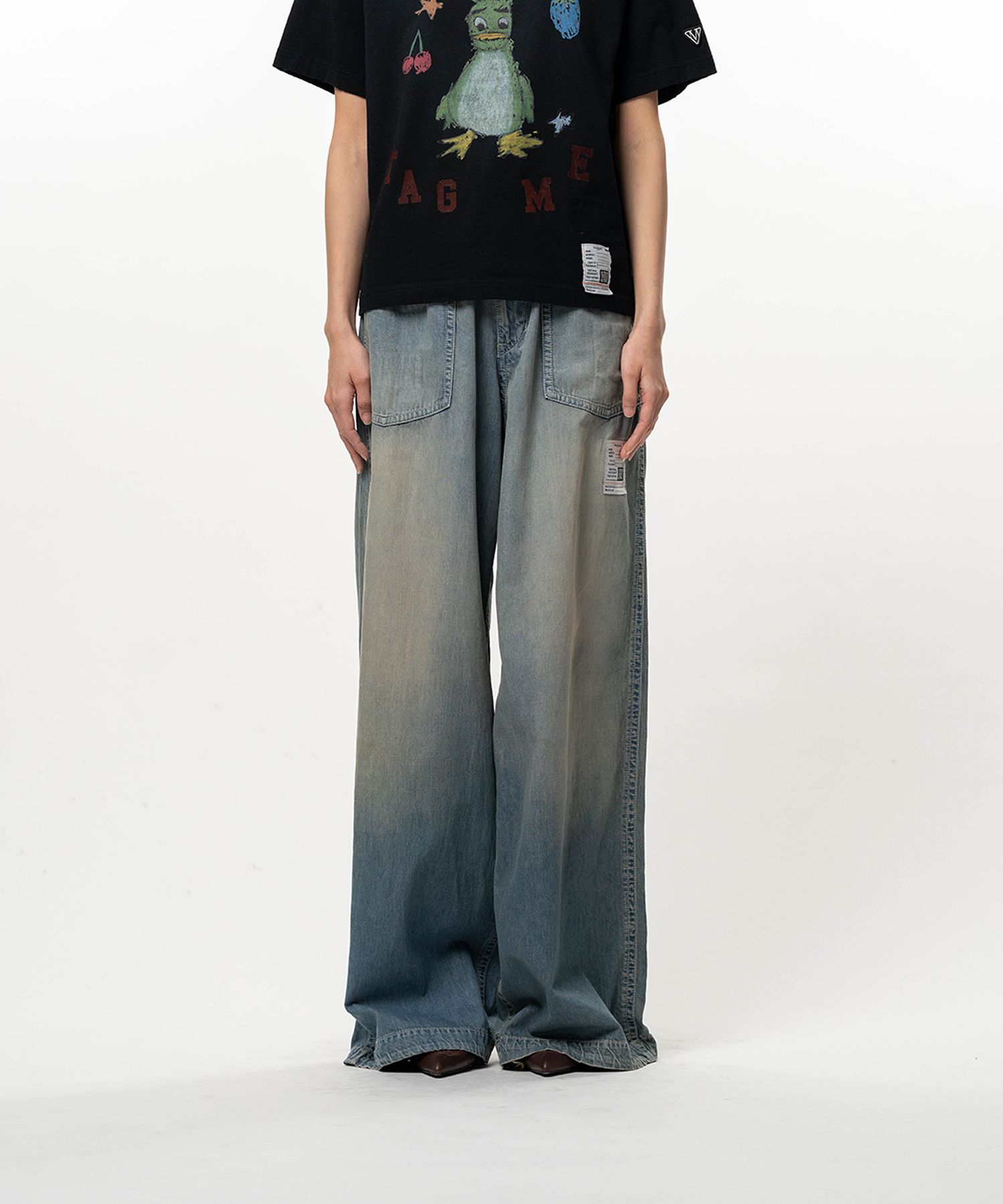 Light Denim Wide Pants
