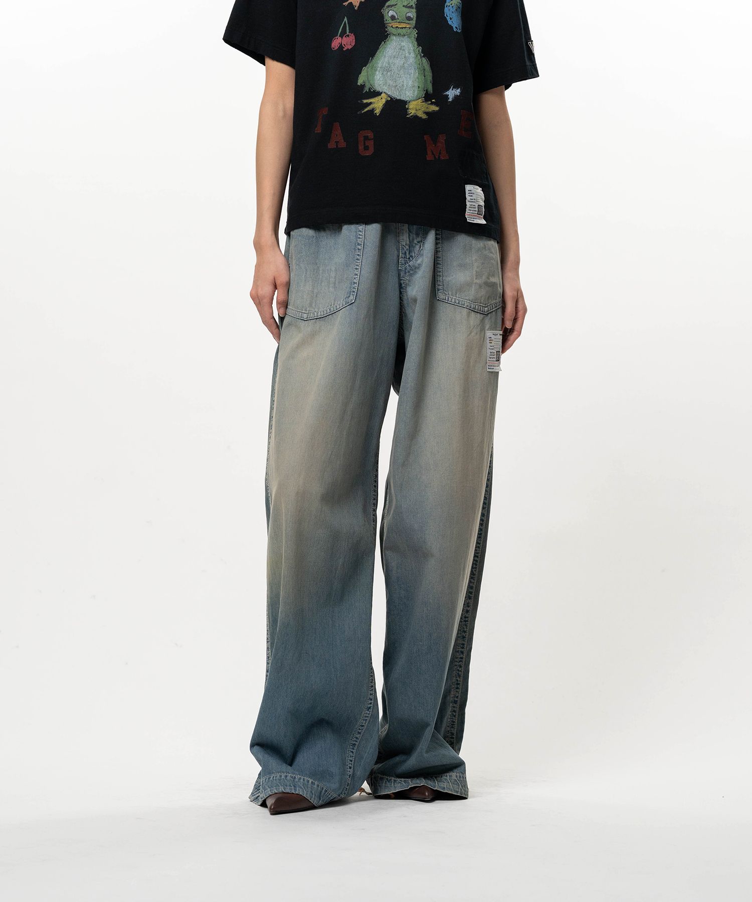 Light Denim Wide Pants