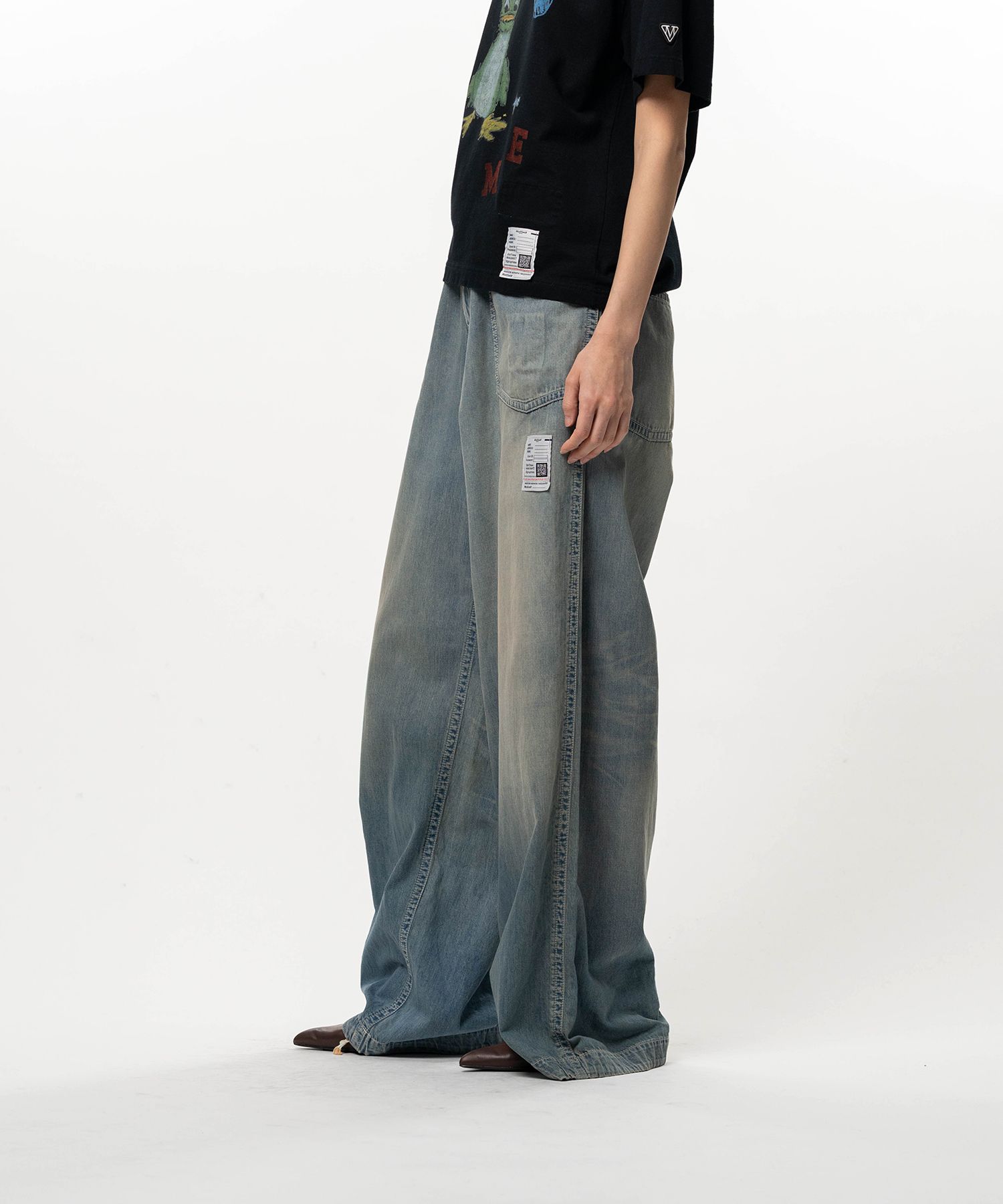 Light Denim Wide Pants