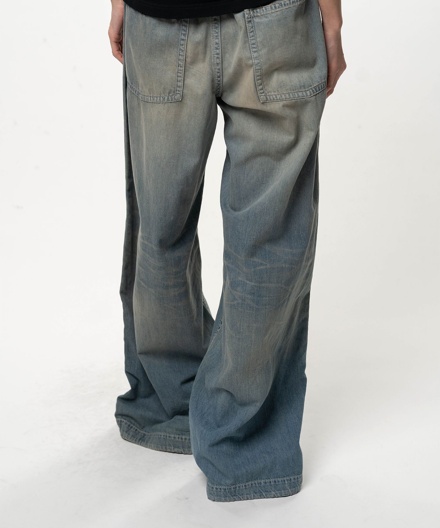 Light Denim Wide Pants