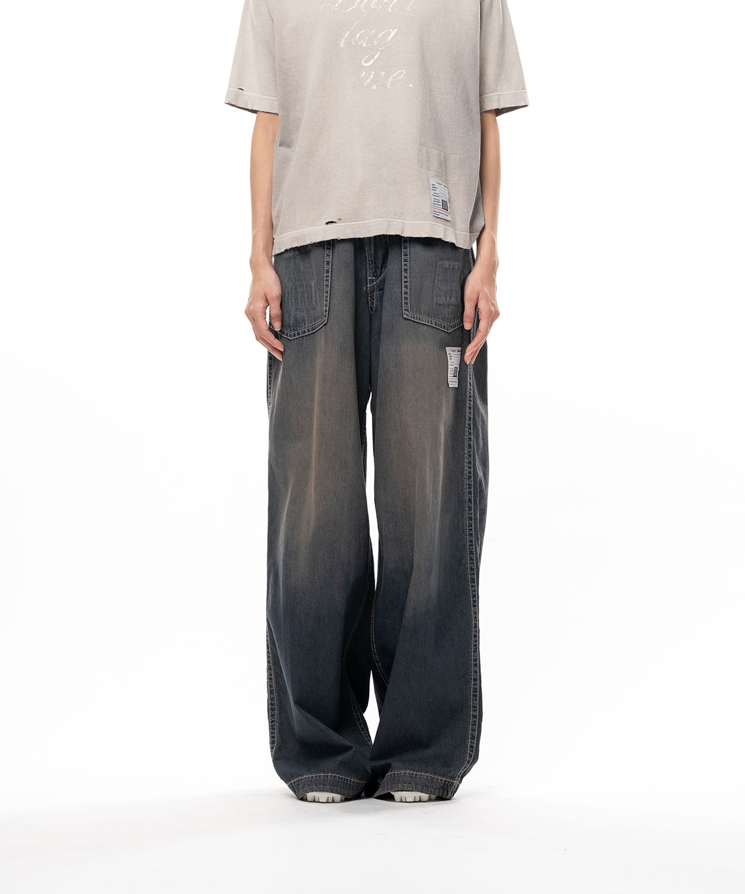 Light Denim Wide Pants