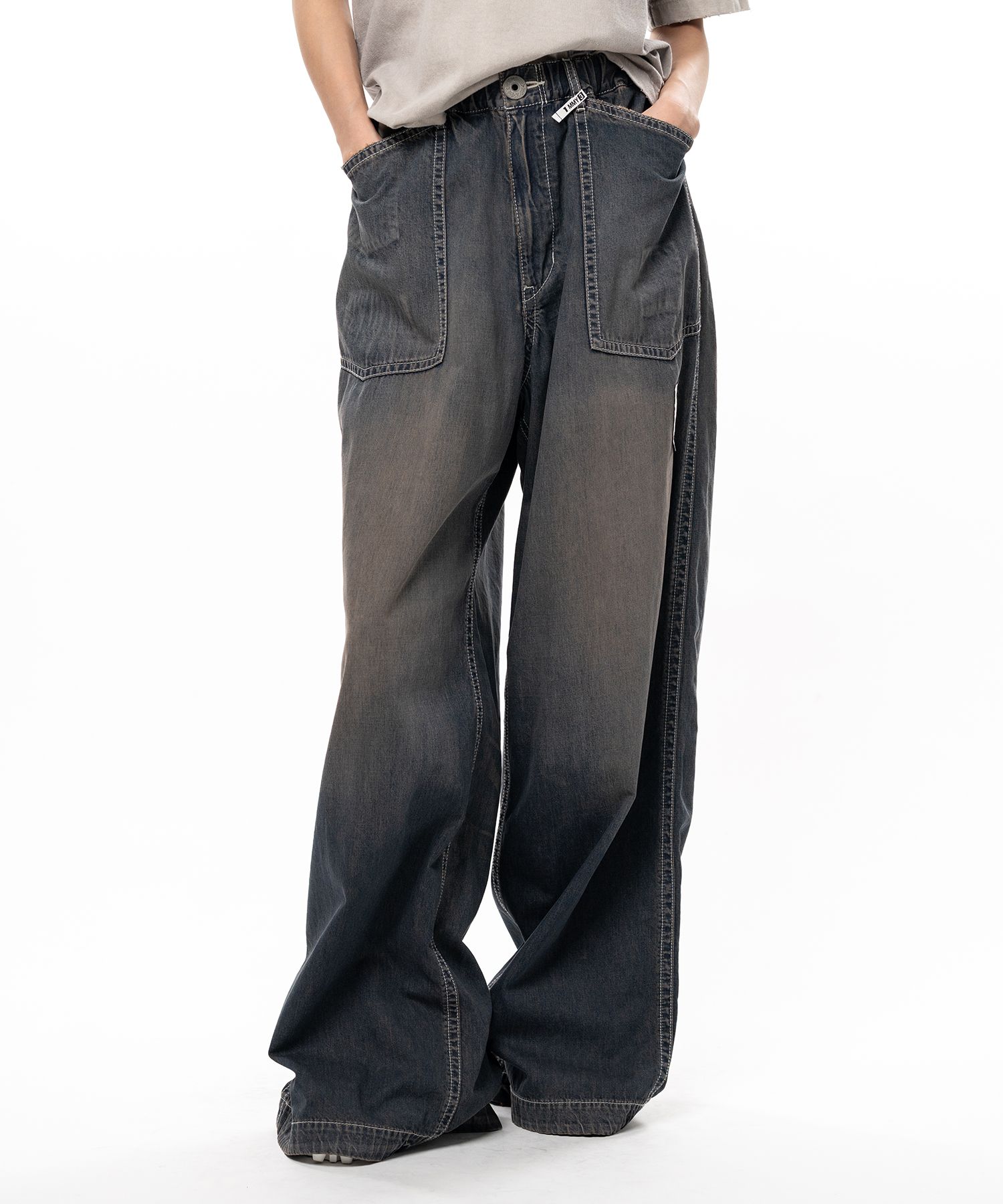 Light Denim Wide Pants
