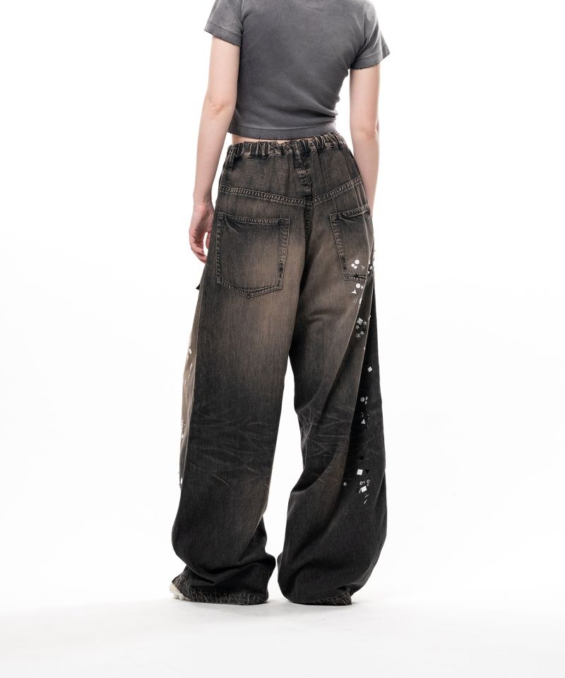 Embellished Denim Pants