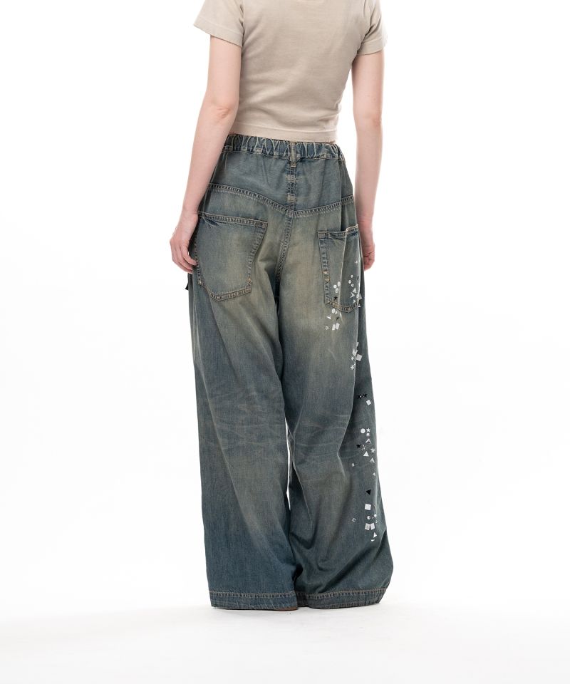 Embellished Denim Pants