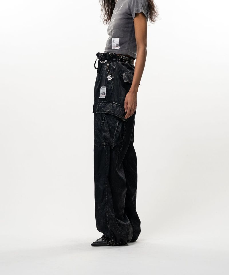 Satin Cargo Pants