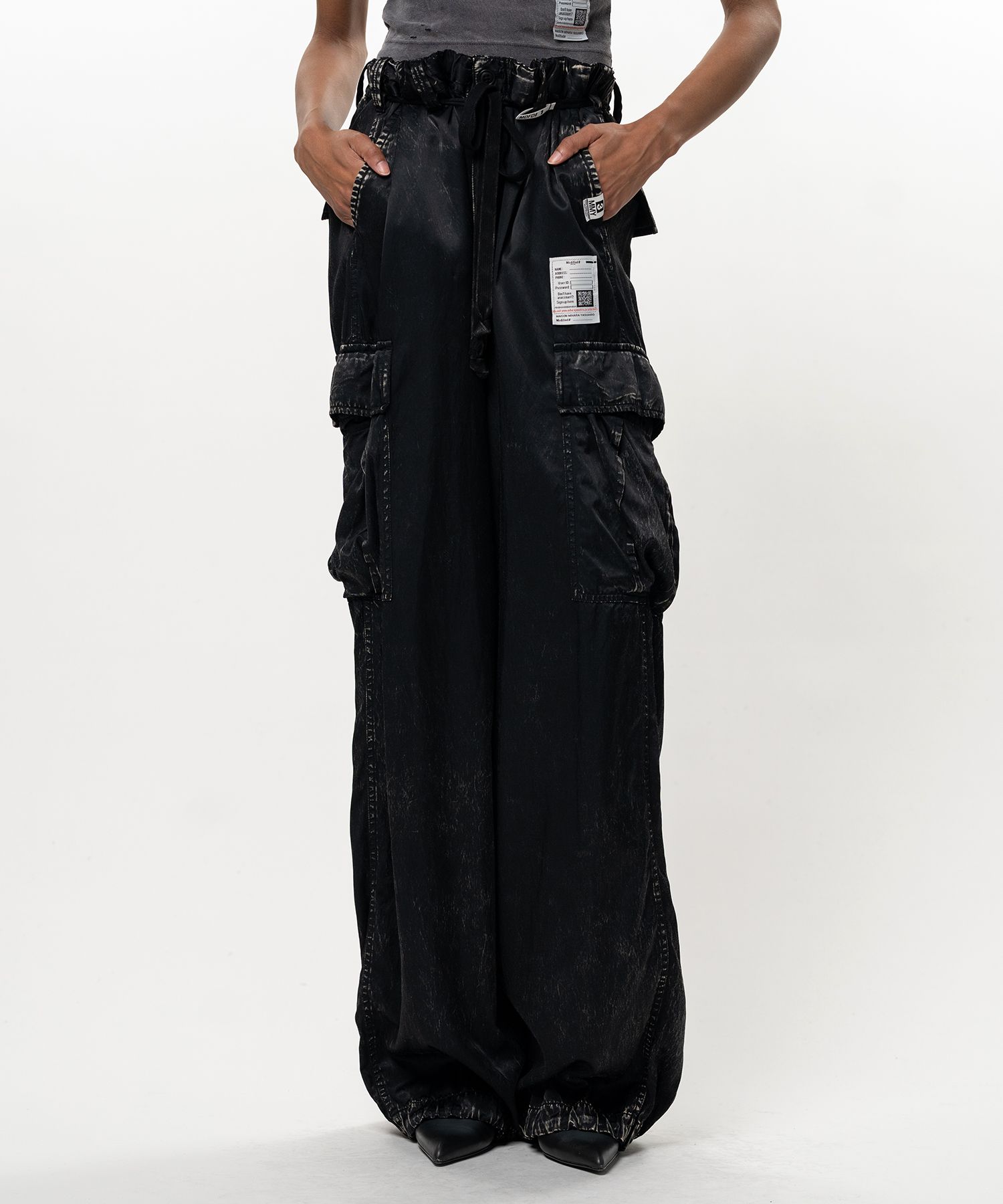 Satin Cargo Pants