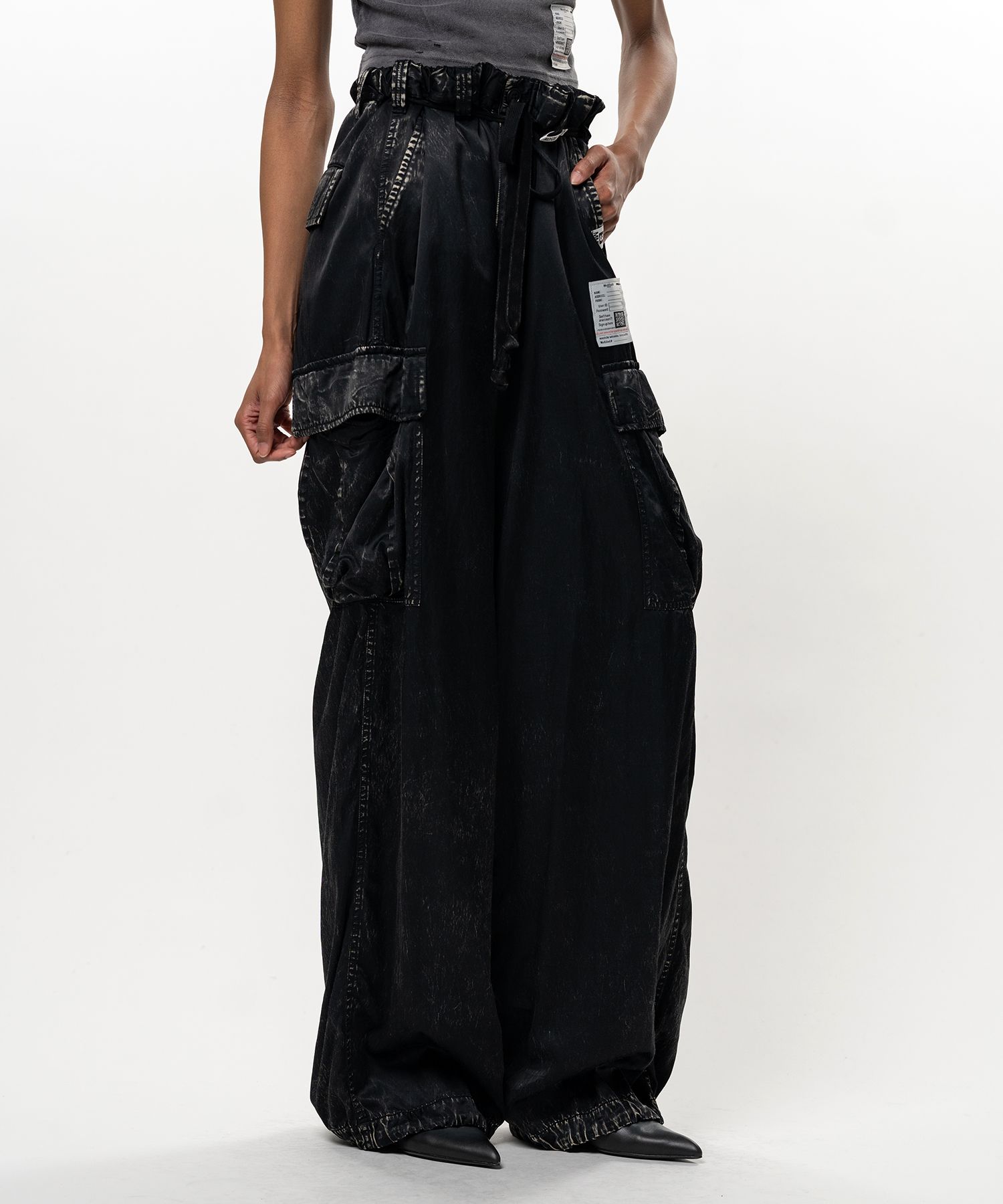 Satin Cargo Pants