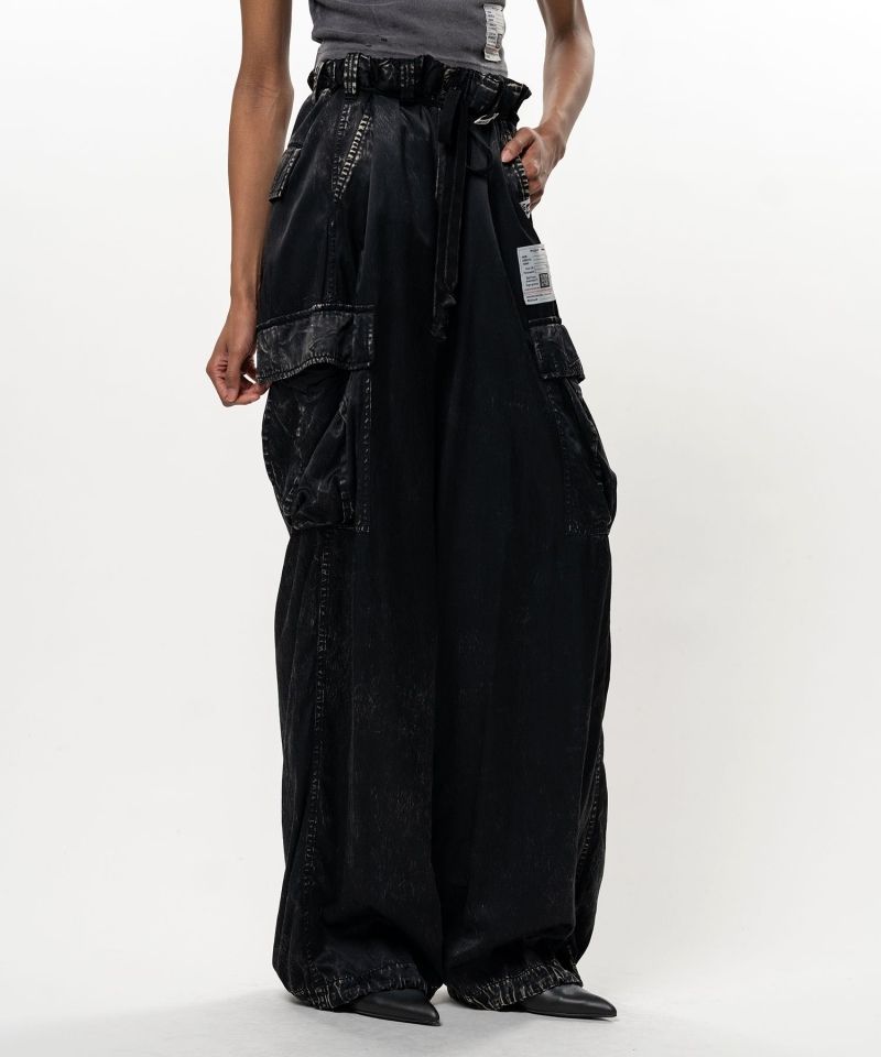 Satin Cargo Pants