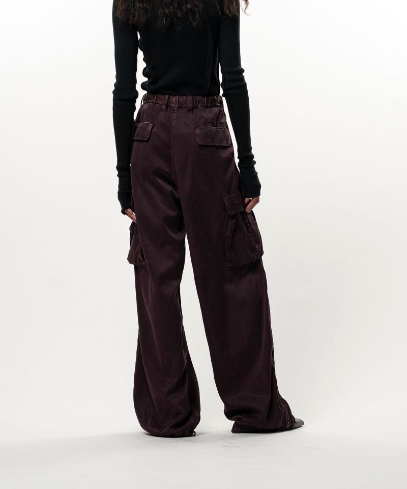 Satin Cargo Pants