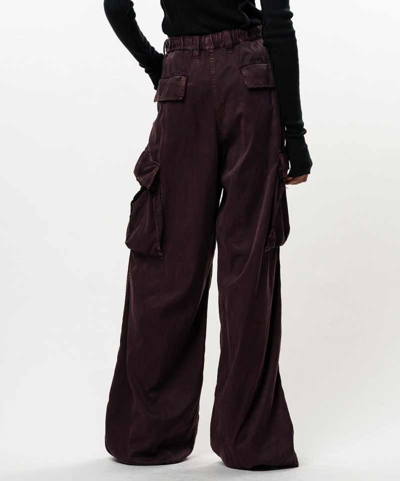 Satin Cargo Pants