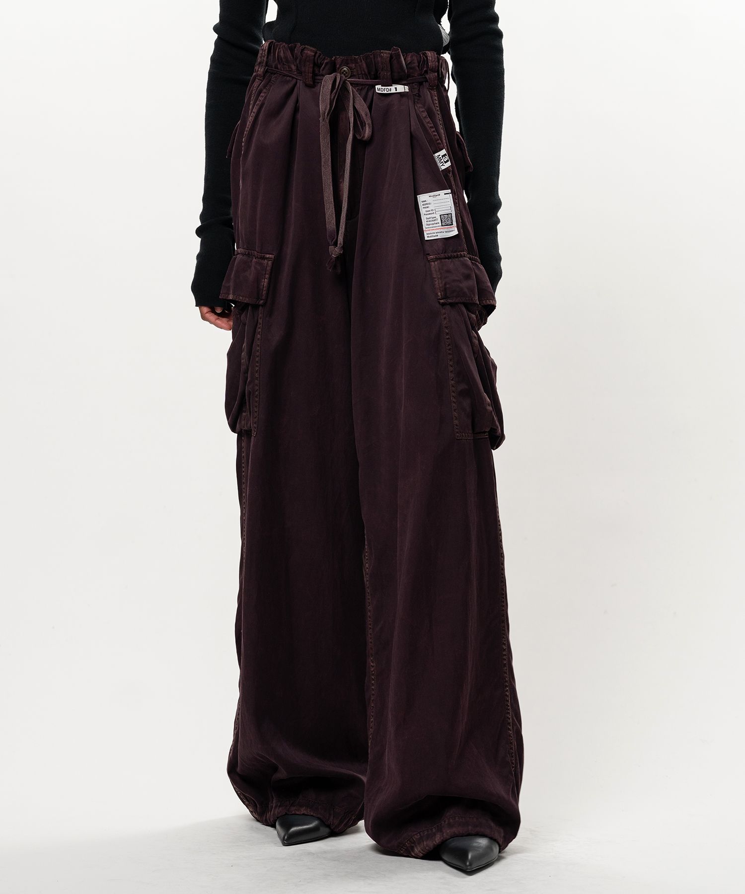 Satin Cargo Pants
