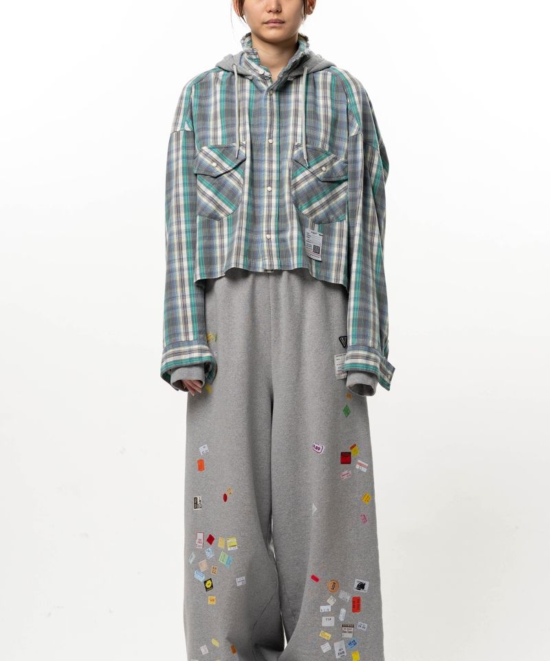 Hoodie Combine Checkered Shirt